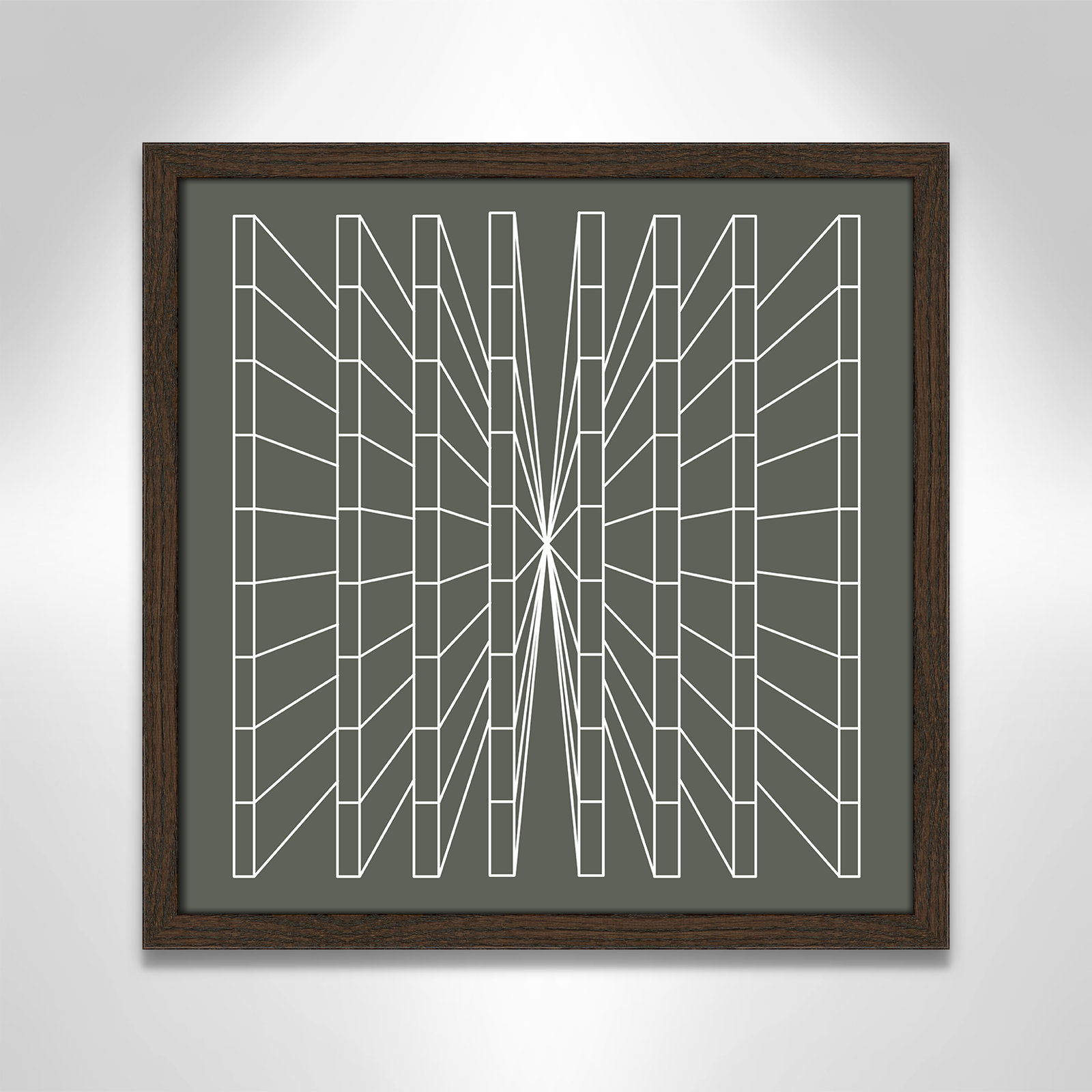 Olive Perspective by Sandi Hauanio, 17" H x 17" W x 0.75" D, Walnut Wood Grain