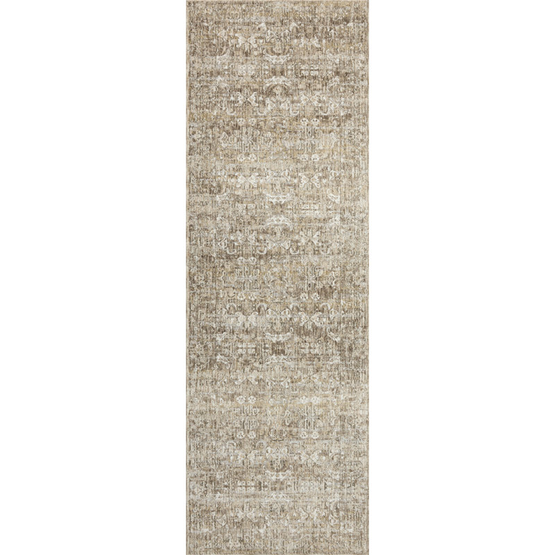 Honora Bark and Dove Synthetic Runner Rug 3'9" x 5'9"