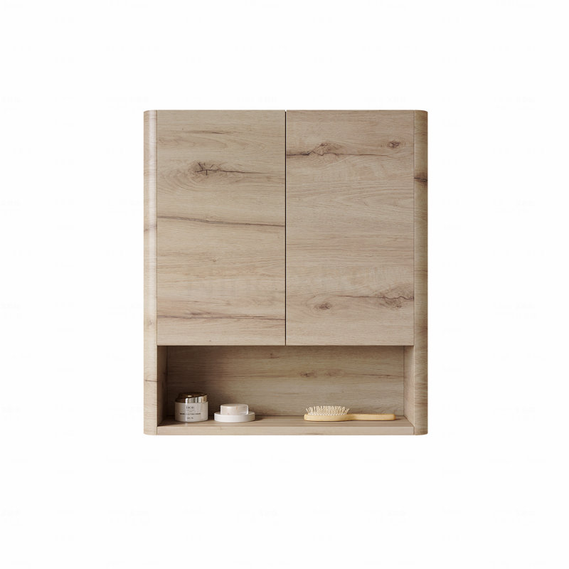 Armoire de salle de bain murale 26 po avec portes, tablette et compartiment de rangement ouvert au-dessus de la toilette