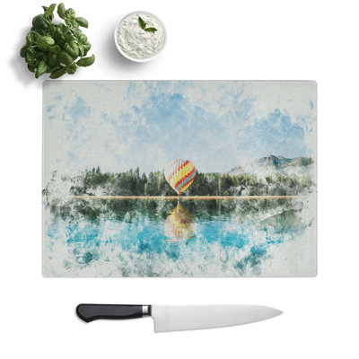 Hot Air Balloon Vol.1 Watercolour Chopping Board