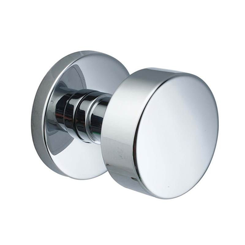 Passage Round Knob with Disk Rose, Polished Chrome