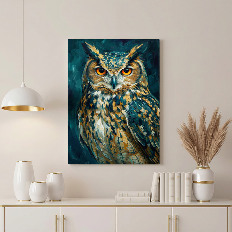 Portrait de hibou, reproduction d'art sur toile, ensemble de 1, 1624