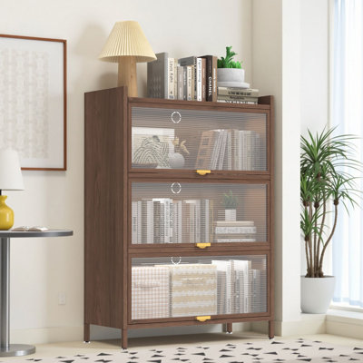 44" Kitchen Pantry Cabinet, Modern Storage Cabinet With 3 Doors Ample Storage Space for Kitchen,Office,Hallway by Ebern Designs