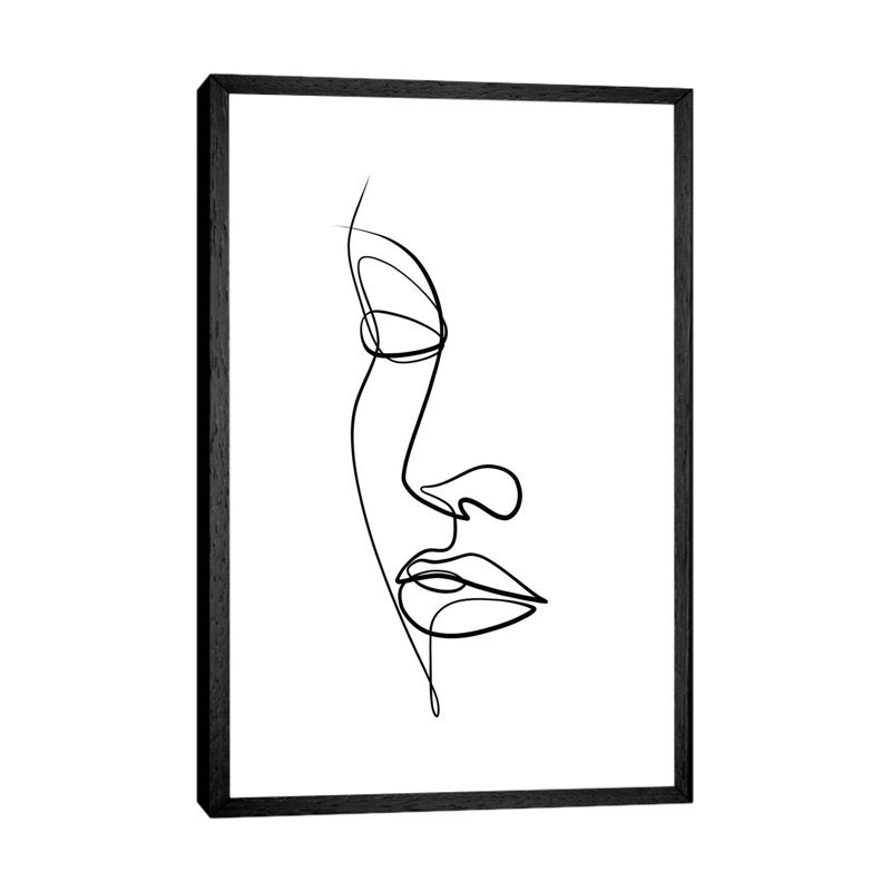 Femme Face II by Dane Khy - Print on Canvas, Black Framed, 66.04 cm H x 45.72 cm W