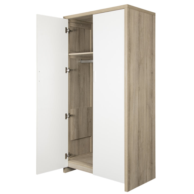 Tutti Bambini Modena 2 Door Wardrobe, White/Oak