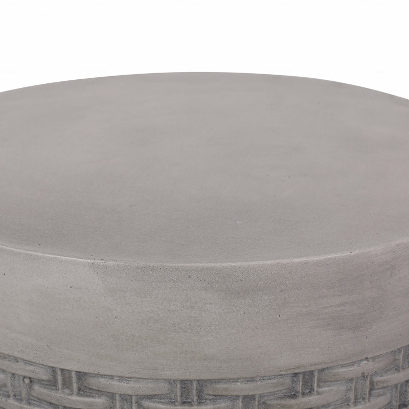 Table d'appoint d'extérieur ronde en béton