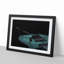 Teal Blue Electric Guitar - Picture Frame Painting Print-55640386-55640384