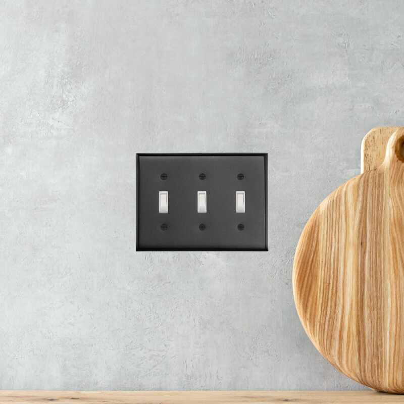 Triple plaque murale en fer noir Ageless