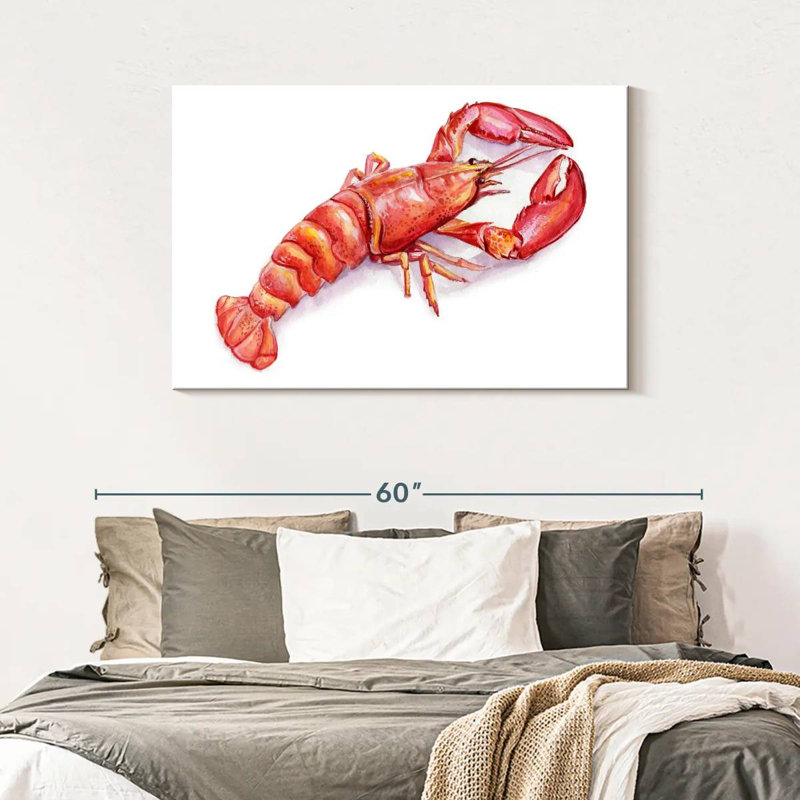 Vibrant Lobster, 30" H x 45" W