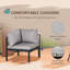 Leonidus 5 Seater Garden Corner Sofa Set with Loveseats 4 Pieces Light Grey