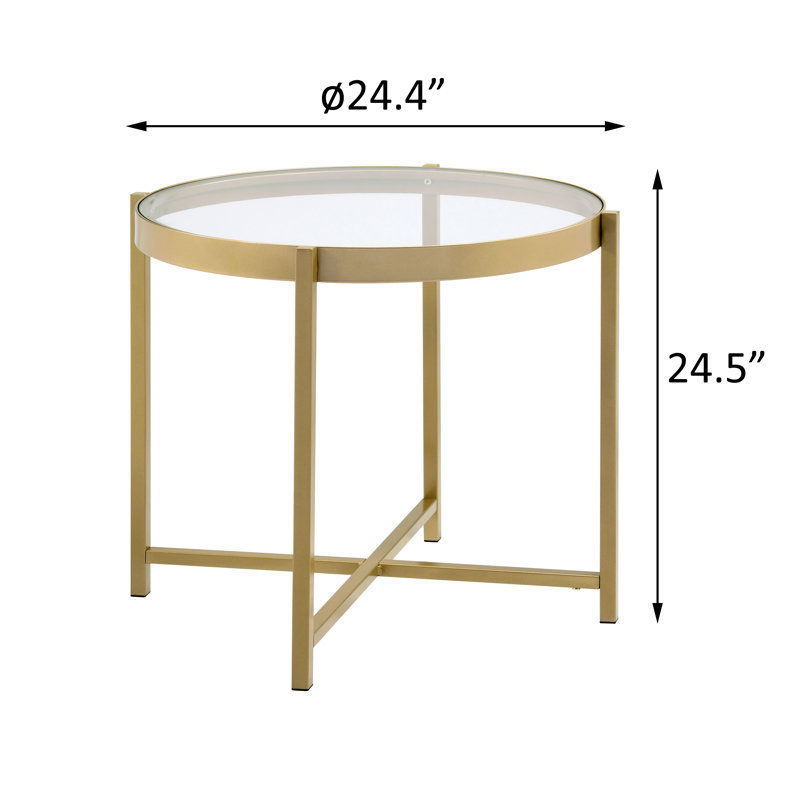 Table de bout en verre Maysam