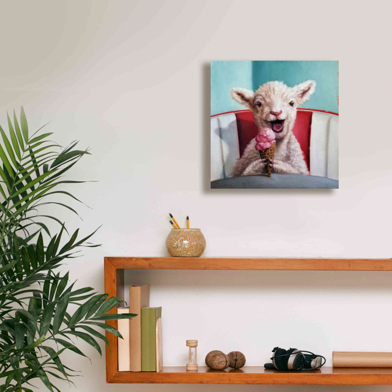 «Kiddie Cone» par Lucia Heffernan, art mural sur toile, H 12 po x l 12 po x P 0,75 po