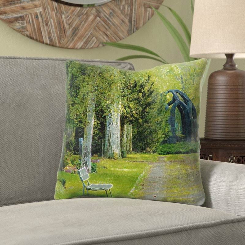Coussin décoratif painting Breesha, Microsuède, Intérieur
