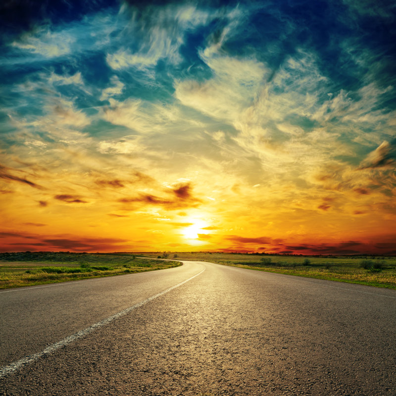Orange Sunset - photographie sur toile tendue, L 36 po x H 36 po