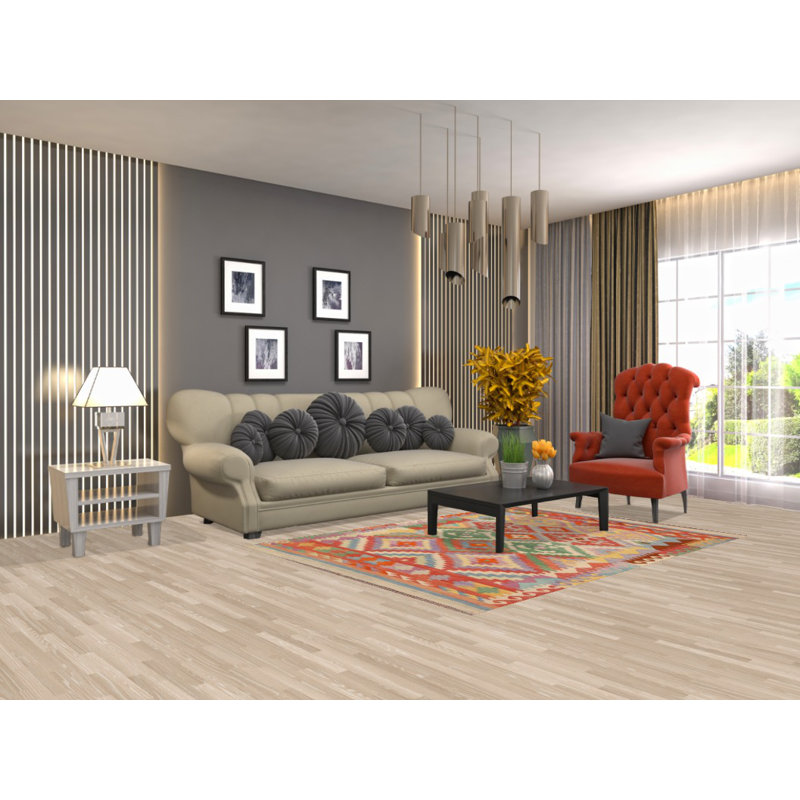Tapis oriental coloré Kilim 5 x 7