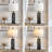 27" Leafglow Modern Farmhouse Table Lamp Set with Cutout Pattern, Dual USB Ports, Led Bulbs-252130500