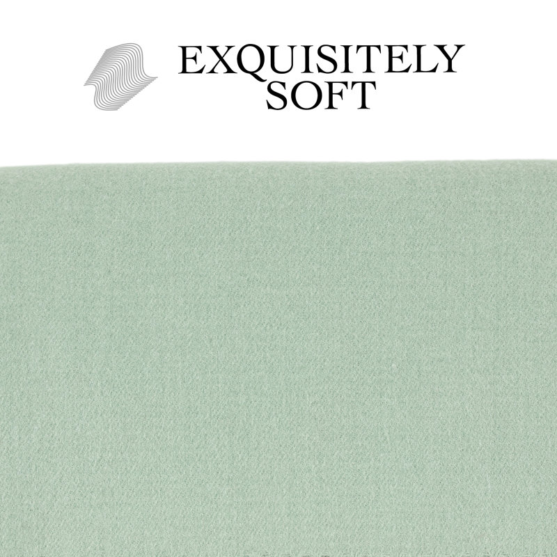 Green Wool Luxurious Fringe Throw Blanket