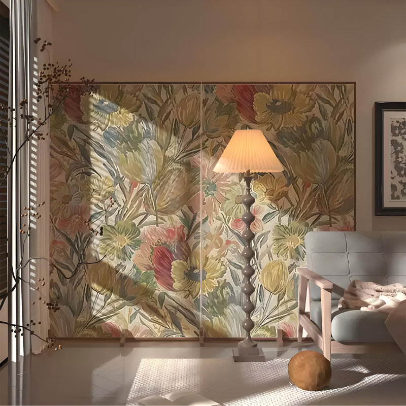 Écran de peinture à l'huile rétro, H 78,74 po x l 62,99 po x P 1,57 po