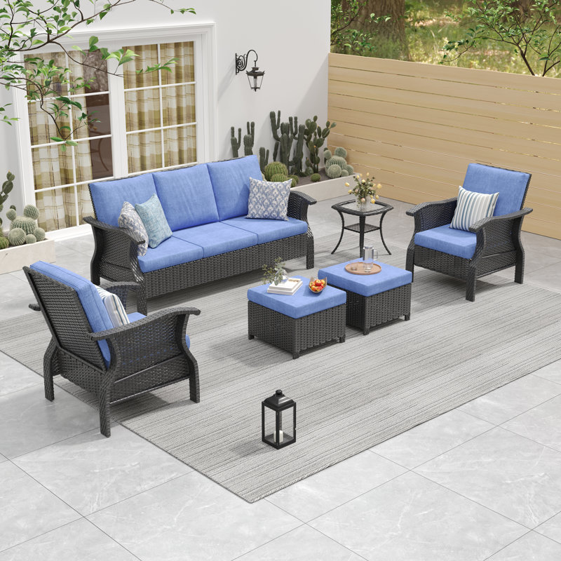 5 - Person Patio Conversation Set with Cushions