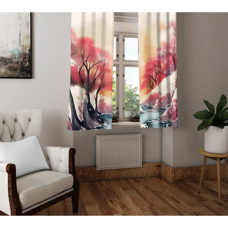 Beverli Semi Sheer Curtain Pair, 20" W x 52" L