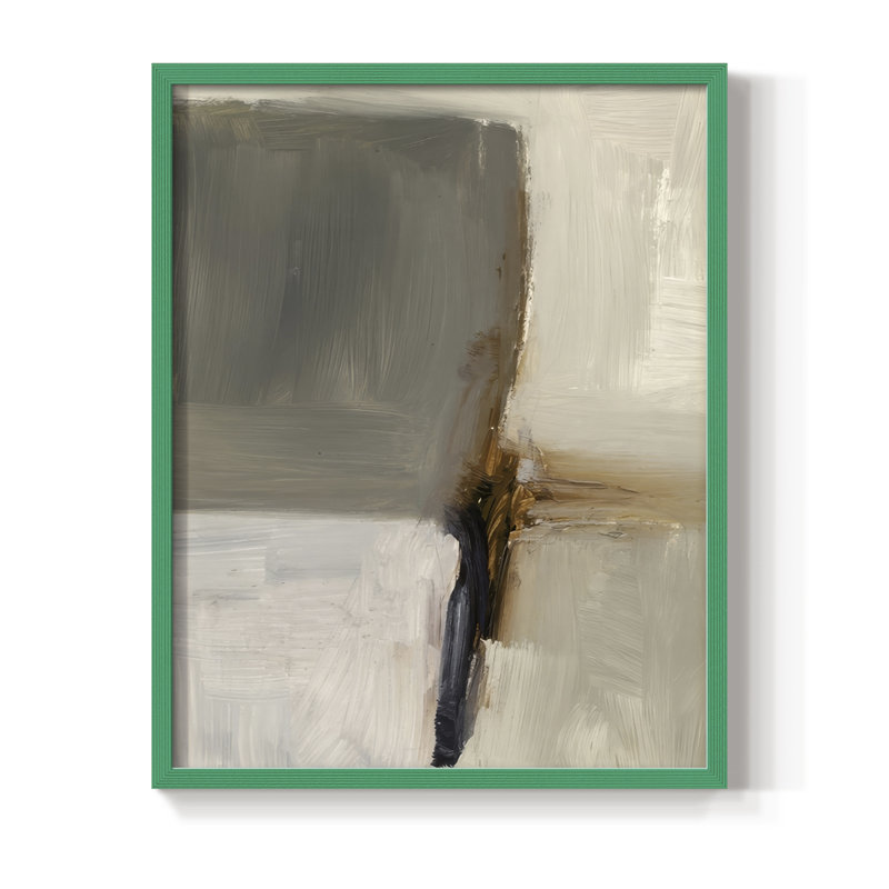 " Segmented Neutrality I ", 11" H x 9" W, Green