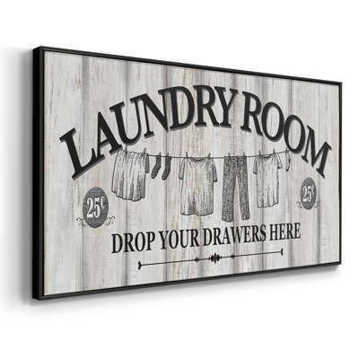 Laundry Room Sign- Framed Gallery Wrapped Canvas -Ready to Hang
