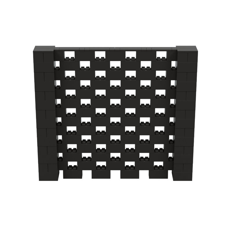 Ensemble mural Everblock, Noir, H 84 po x l 96 po x P 12 po