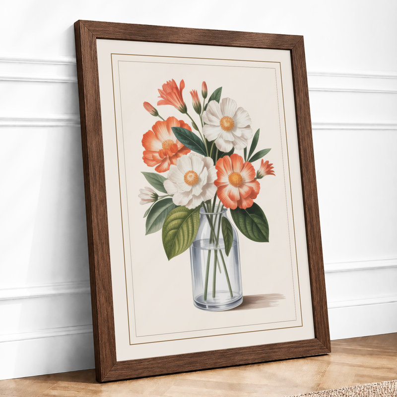 Arrangement In Glass Botanical - Print, Walnut, A4 - 29.7 x 21.0 cm