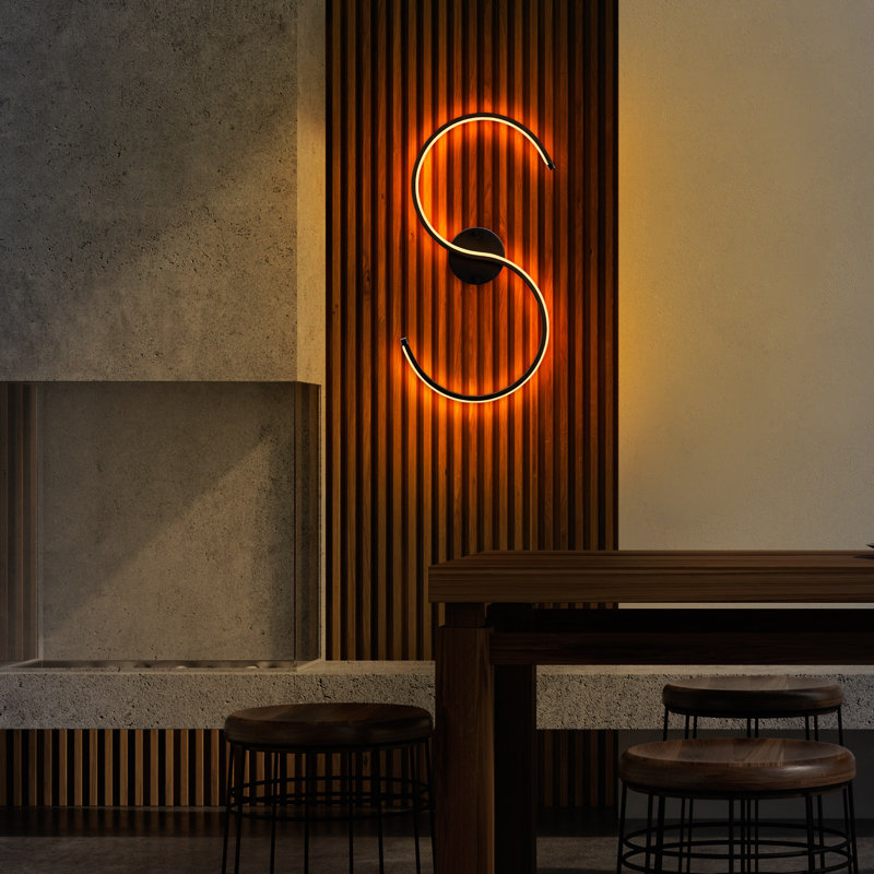 Elegant Wall Lamp, Black Metal Body, 9.8 x 22.0 x 2.0 inches | SMD LED 16W 3000K, IP20 Rated | Stylish Home Lighting Fixture for Living Room, Bedroom, and Office | Durable Metal Base Plate, Modern Design