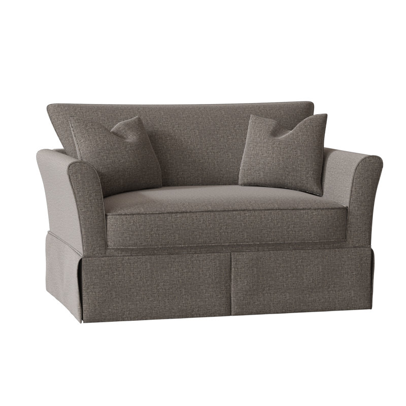 Shelby Upholstered Chair And A Half, Drusky Charcoal Sustain® Basketweave