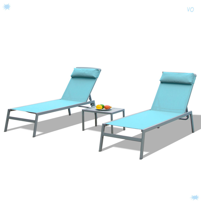 Patio Chaise Lounge Set