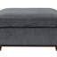 Repose-pieds modulaire en tissu de chenille cendré