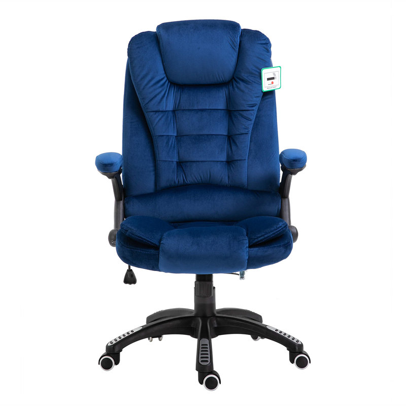 Marable Executive Chair with Headrest, Blue Velvet