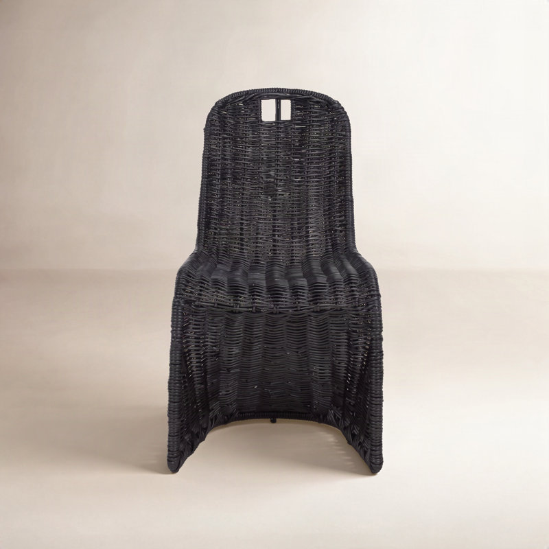 Chaise en rotin Ziaa Celeste, Noir