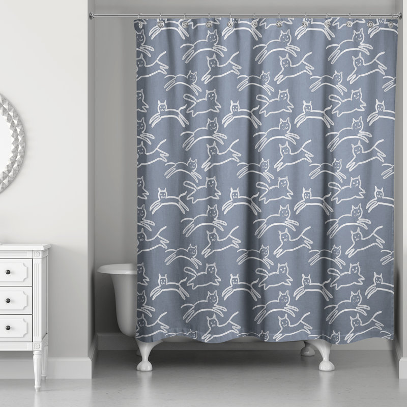 Rideau de douche Rojerio, Bleu