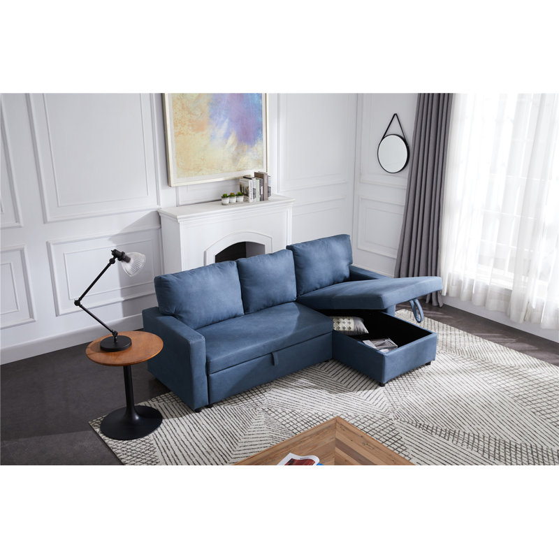 Upholstered L-Shaped Sectional Reversible