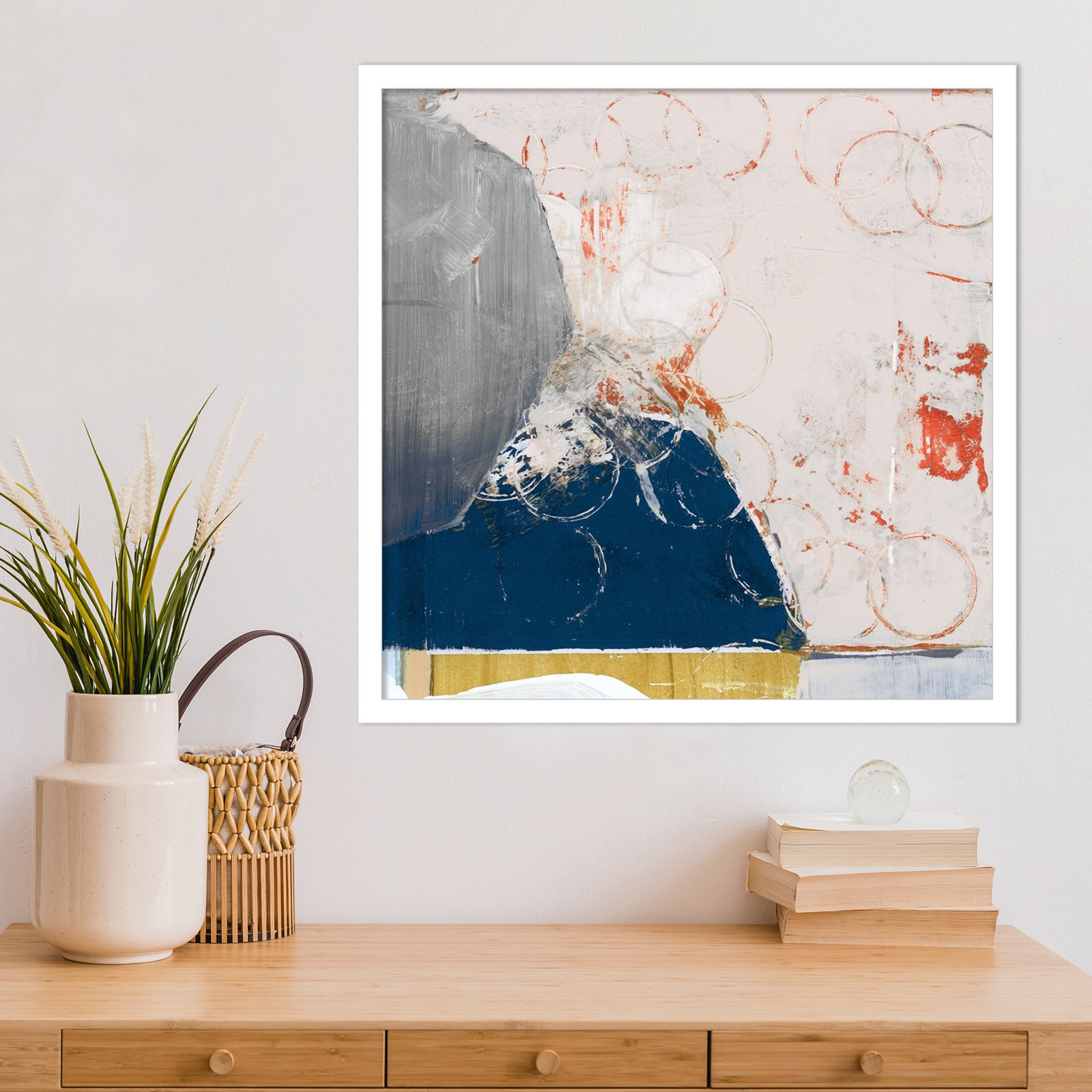 Gilpin "Beautiful Mess No. 2" Print, 21" H x 21" W, White
