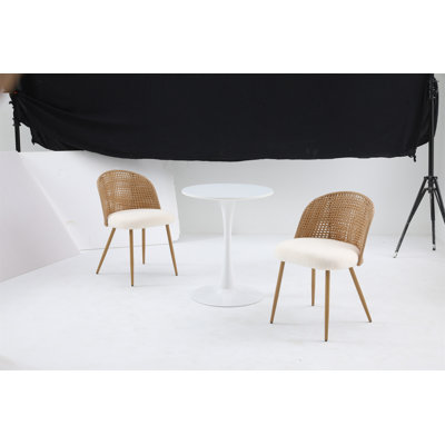 Table de salle à manger ronde blanche
