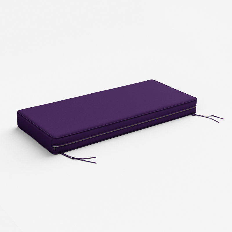 Outdoor 3.5'' Bench Cushion 42 X 18 Indoor And Outdoor Seat Cushions, 42" W x 18" D, Royal Purple