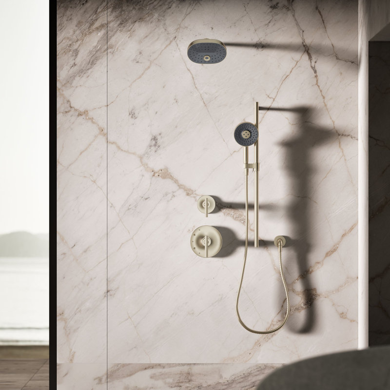 Statement 1.75 GPM Round Multifunction Handshower With Katalyst Air-Induction Technology, Vibrant Brushed Bronze