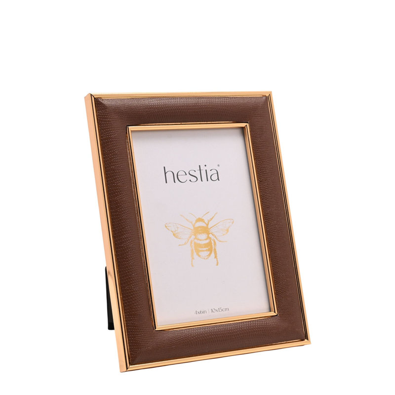Faux Leather Picture Frame, 4" x 6"