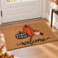 Tapis de porte de bienvenue citrouille d'automne 17" x 29" avec dos antidérapant