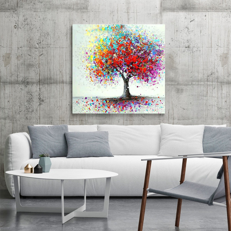 Colourful Tree - No Frame Painting on Canvas