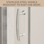 Porte de douche pivotante demi-cadre l 50 à 54 po x H 71 po avec verre trempé 1/4 po-109000349