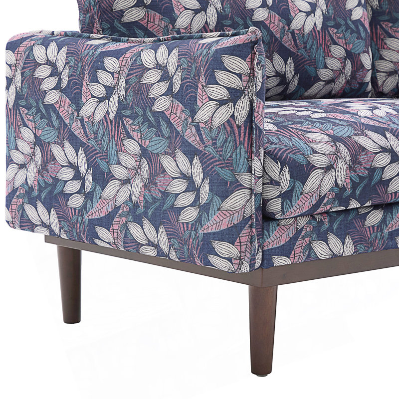 Canapé de style moderne avec causeuse spacieuse, Polyester bleu