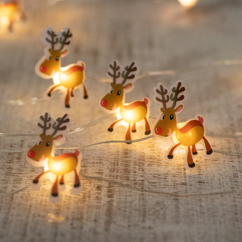Ensemble de micro lumières de Noël 20 lumières à DEL renne 20 pi