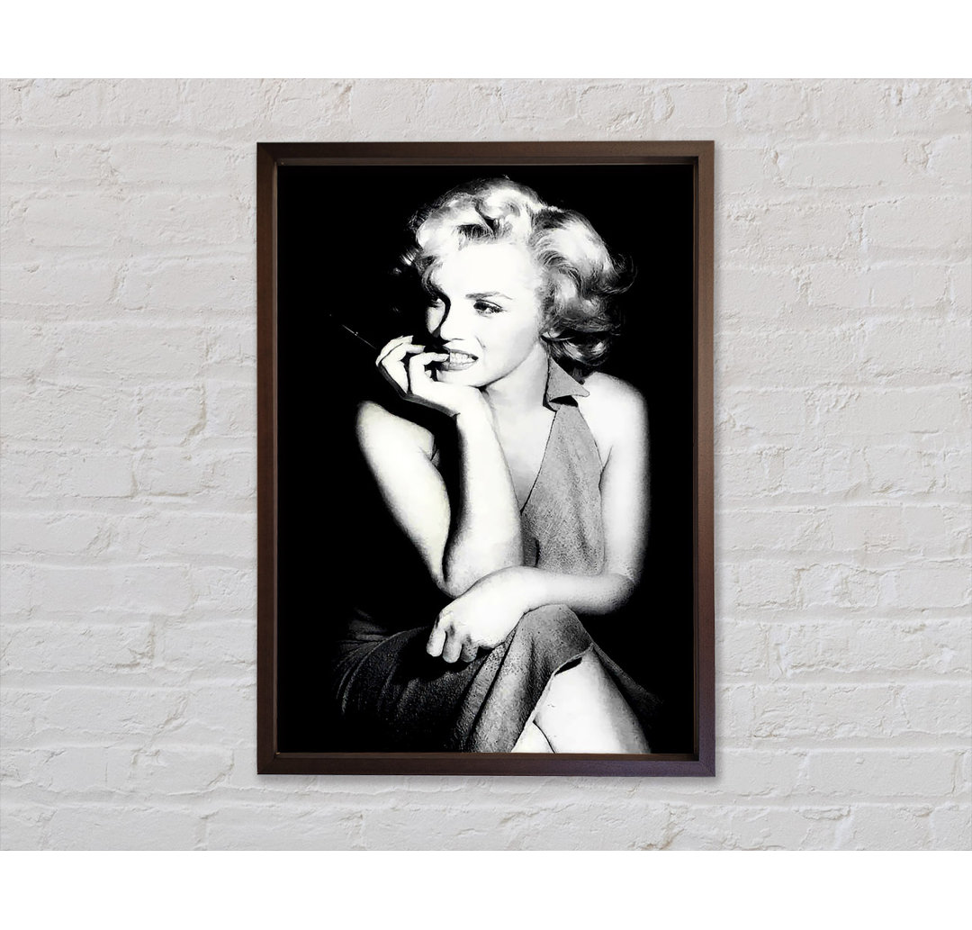 Marilyn Monroe Stare - Einzelner Bilderrahmen Kunstdrucke auf Leinwand