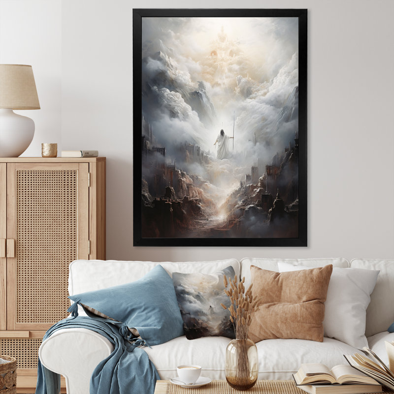 Christianisme Sermon Shade Mountain I sur toile, H 32 po x l 24 po x P 1 po, Cadre simple noir