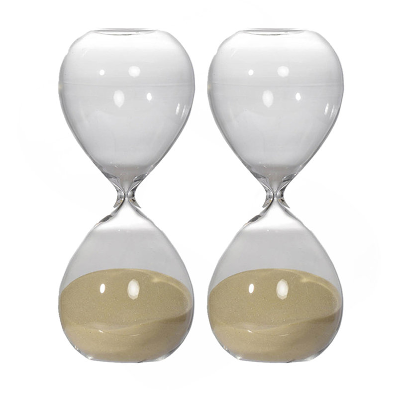 Ensemble de 2 sabliers 30 minutes Ferdinand, sable bisque, 8 po