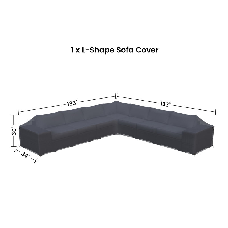 Minnesota L-Shaped Patio Sectional Sofa Cover